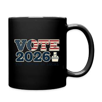 Vote 2026 USA Midterm Election - Full Colour Mug - black - Right