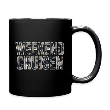 Autocollant de t-shirt de croisière du week-end pour les fans de tuning - Mug uni - noir - Droite