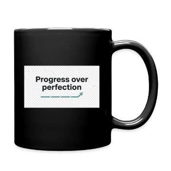 Typography_design_text_progress_over_perfectio - Mug uni - noir - Droite