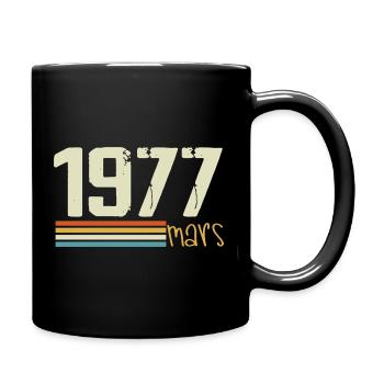 Vintage March 1977 - Full Colour Mug - black - Right