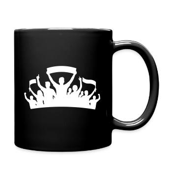 Fans Gruppe Silhouette - Tasse einfarbig - Schwarz - Rechts