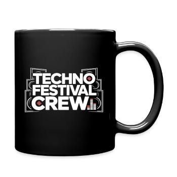 Techno Festival Crew – Techo Party Outfit - Tasse einfarbig - Schwarz - Rechts