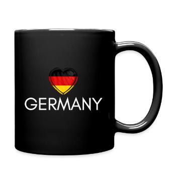 Heart with Germany flag, I love Germany - Full Colour Mug - black - Right
