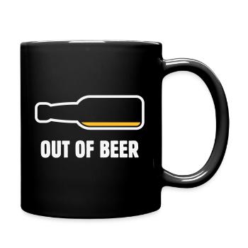 Out Of Beer (Beer / Beer / Beer Drinker NEG 2C) - Full Colour Mug - black - Right