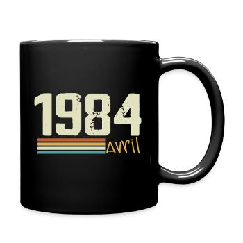 Born in April 1984 - Full Colour Mug - black - Right