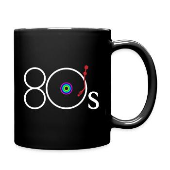 Retro Turntable Arm Rainbow Record Player Art - Tasse einfarbig - Schwarz - Rechts