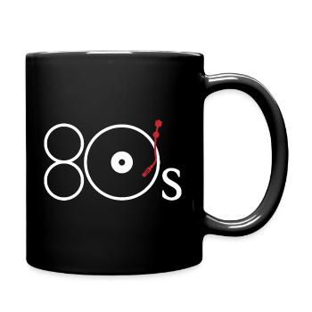Retro Turntable Tonearm Minimalist Red DJ Gear Art - Full Colour Mug - black - Right