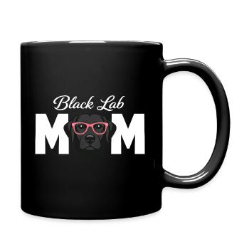 Black Lab Mom Black Labrador Lover  - Full Colour Mug - black - Right