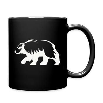 Bär Silhouette - Tasse einfarbig - Schwarz - Rechts