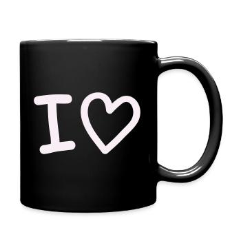 i_love - Mug uni - noir - Droite