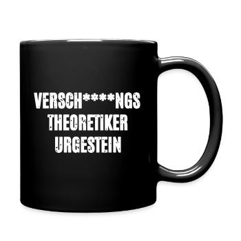 Verschwörungstheoretiker Urgestein - Tasse einfarbig - Schwarz - Rechts