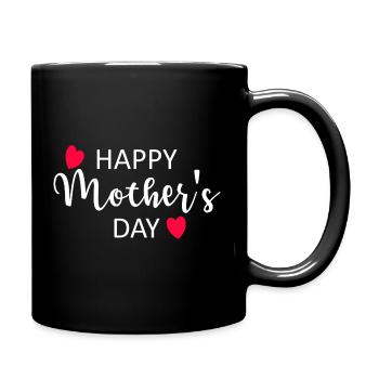 Bonne fête des mères Script Hearts - Mug uni - noir - Droite