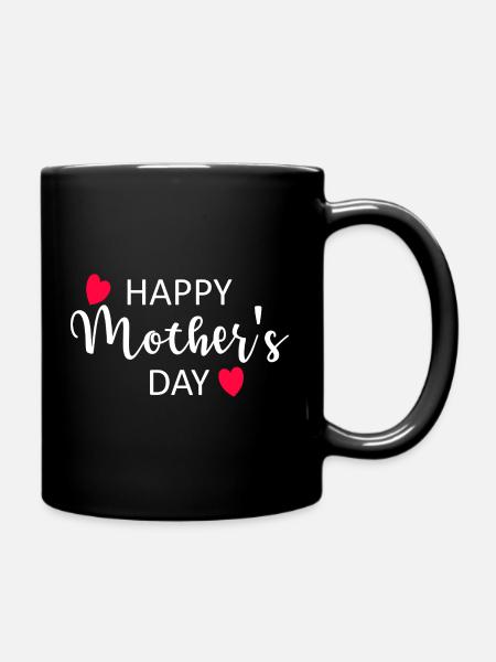 Bonne fête des mères Script Hearts - Mug uni - noir