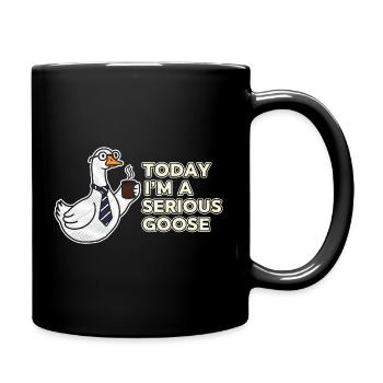 Serious Goose: Coffee, Tie & Grit - Full Colour Mug - black - Right