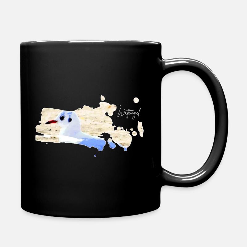 Wattvogel Nordsee Möwe - Tasse einfarbig - Schwarz