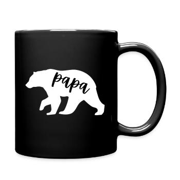 Papa Bear - Cute Family Gift for Father - Tasse einfarbig - Schwarz - Rechts