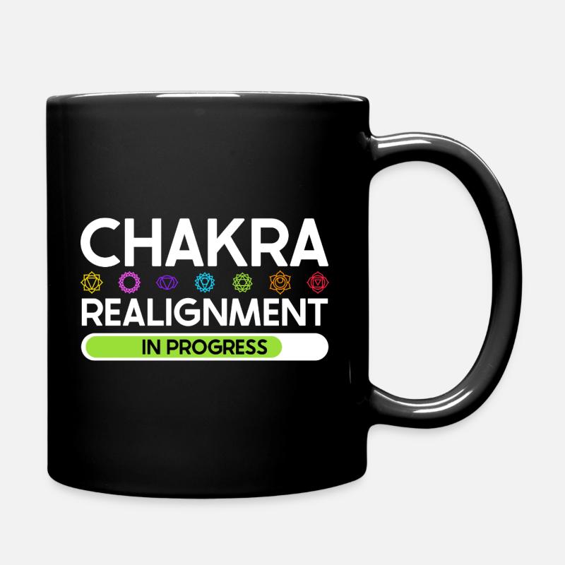 Chakra Alignment - Energy in Flow - Full Colour Mug - black