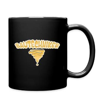 Geschenk für Bautechniker - Tasse einfarbig - Schwarz - Rechts
