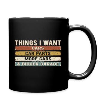 Vintage Garage Car Humor | Mecano Gift - Full Colour Mug - black - Right
