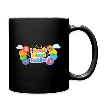 Ich spreche fließend Kleinkind - Tasse einfarbig - Schwarz - Rechts