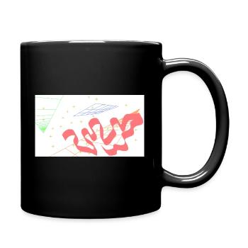 Abstrakte Pinke Wellen 2020 - Tasse einfarbig - Schwarz - Rechts