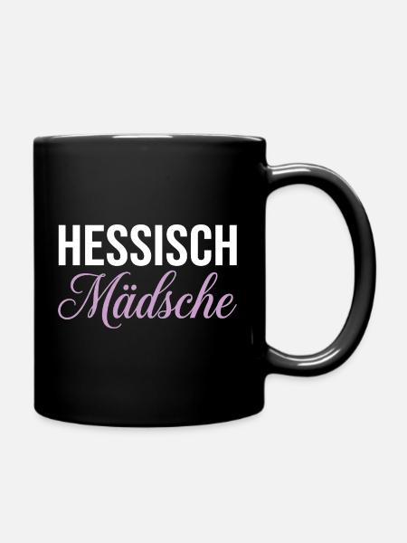 Hessisch Mädische Stil - Tasse einfarbig - Schwarz