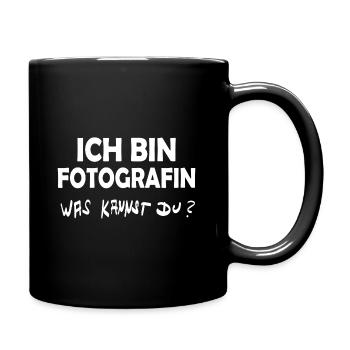 Job Fotografin - Tasse einfarbig - Schwarz - Rechts