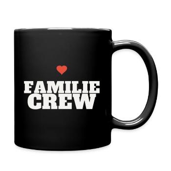Familie Crew Family Zusammenhalt Team Liebe Gruppe - Tasse einfarbig - Schwarz - Rechts
