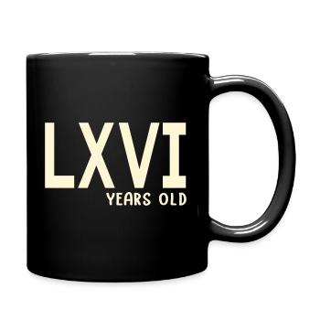 Roman Numerals 66 - Full Colour Mug - black - Right