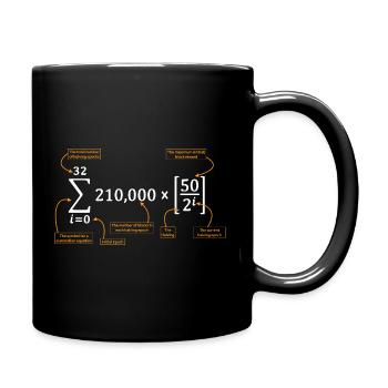 Bitcoin Freedom BTC Crypto Bitcoin Halving Explain - Full Colour Mug - black - Right