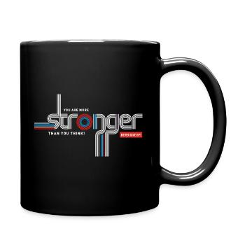 Stärker, als du denkst – Retro-Tippfehler - Tasse einfarbig - Schwarz - Rechts