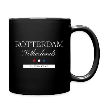 Rotterdam Niederlande Souvenir – Reise minimalist - Tasse einfarbig - Schwarz - Rechts