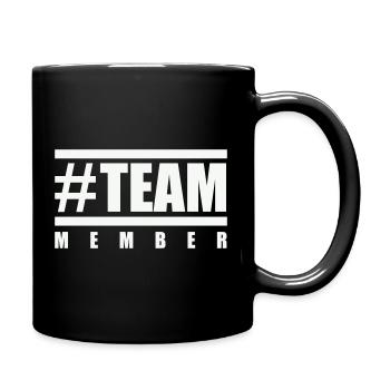 team_member_hashtag- - Tasse einfarbig - Schwarz - Rechts