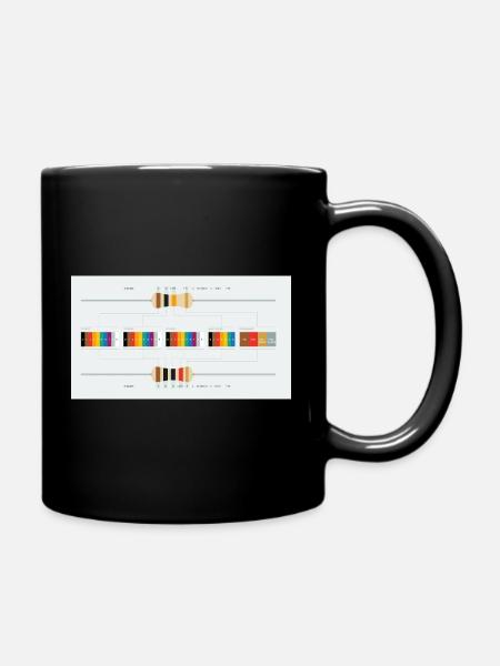 Widerstandstabelle - Tasse einfarbig - Schwarz