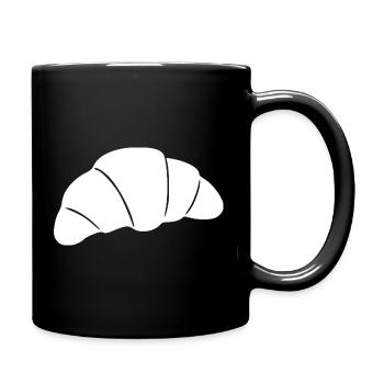 Weißes Croissant T-shirt Geschenkidee für Bäcker  - Tasse einfarbig - Schwarz - Rechts