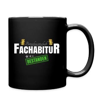 Betriebswirtschaft Fachabitur - Tasse einfarbig - Schwarz - Rechts