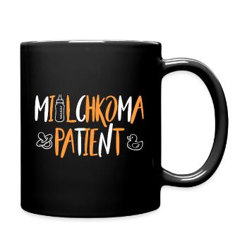 Lustige Babysprüche Milch Milk Ente Schnuller - Tasse einfarbig - Schwarz - Rechts