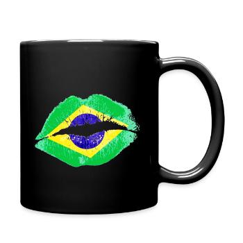 Kiss (Brazil / Brasil) - Full Colour Mug - black - Right
