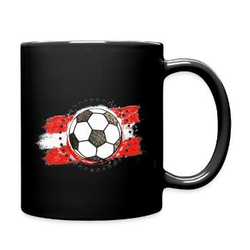 Football Austria (Österreich) 02 - Tasse einfarbig - Schwarz - Rechts