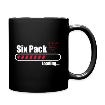 Funny Gym - six pack - Full Colour Mug - black - Right
