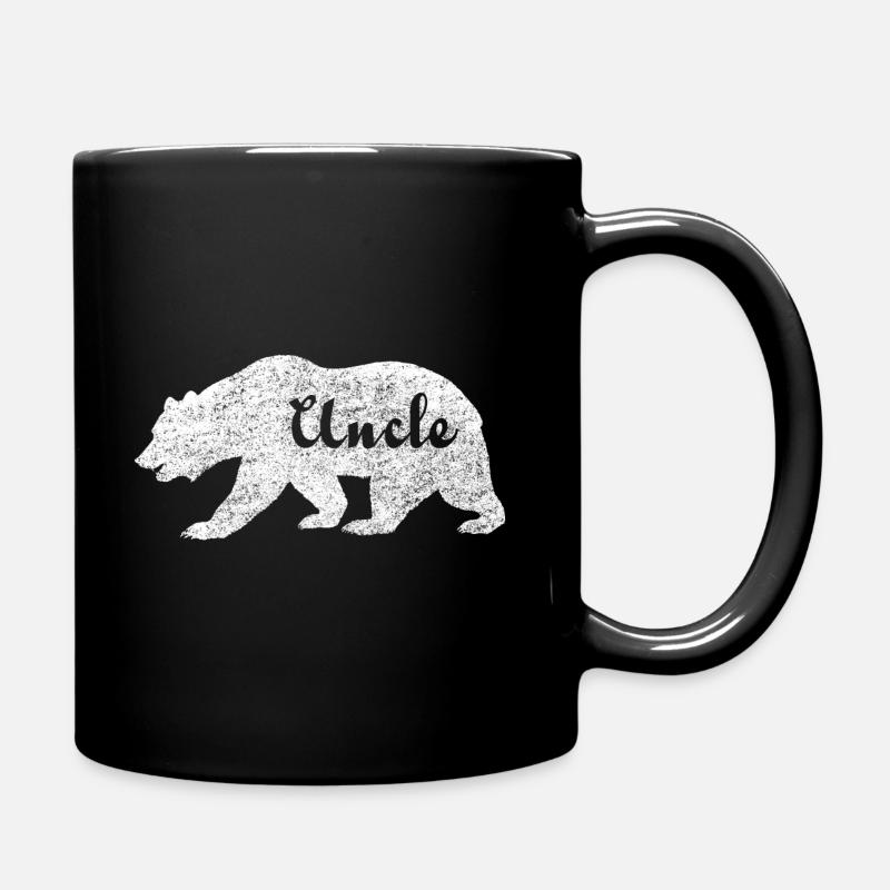 Oncle ours. Cadeaux pour oncles. Camping. Faune. - Mug uni - noir