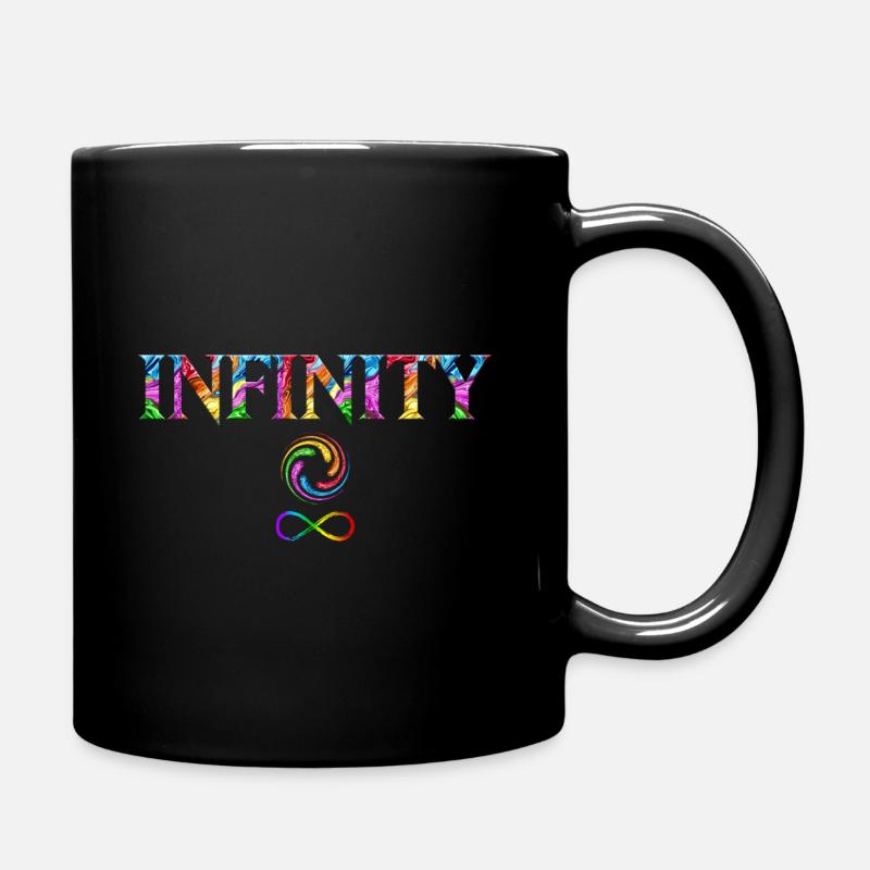Infinity Wirbel Regenbogen Unendlichkeit Steine - Tasse einfarbig - Schwarz