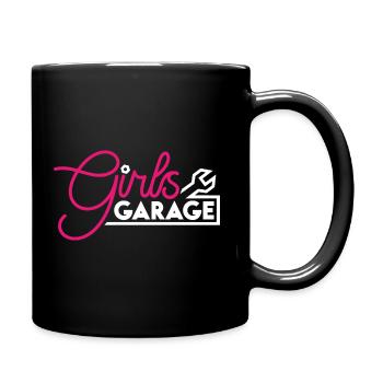 Girlsgarage.de Logo pink/weiß - Tasse einfarbig - Schwarz - Rechts