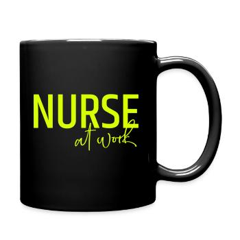 Infirmière au travail - Mug uni - noir - Droite