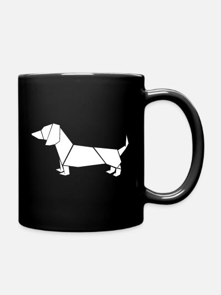 Teckel Origami Teckel Teckel - Mug uni - noir