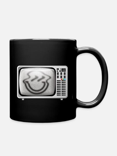 Smiley TV - Tasse einfarbig - Schwarz