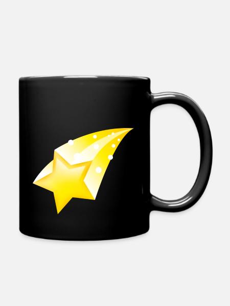 Smiley Falling Star - Tasse einfarbig - Schwarz