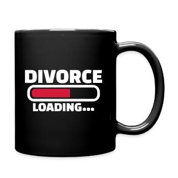 Scheidung - Tasse einfarbig - Schwarz - Rechts