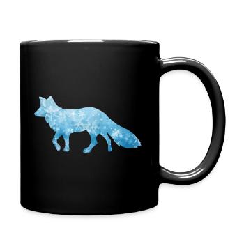 Snow Fox Ice Fox Fox / Fox Ice Snow - Full Colour Mug - black - Right