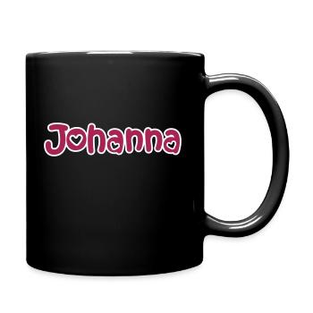 Johanna surname first name maiden name baptism name day - Full Colour Mug - black - Right